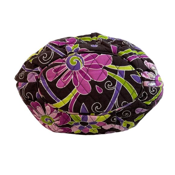 Vera Bradley Women's Black Flowered Multicolor Floral Shoulder Bucket Bag Sz M - Picture 7 of 13